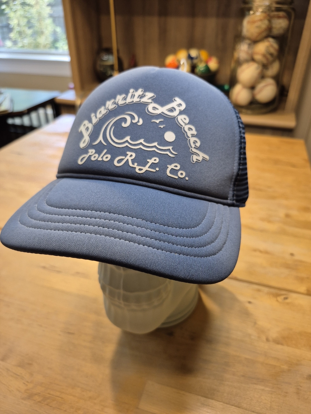 Ralph Lauren Biarritz Beach Blue Trucker Cap